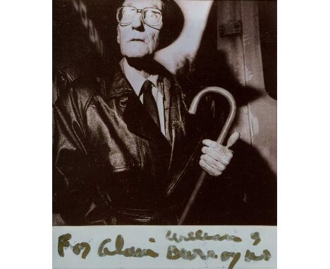 BURROUGHS WILLIAM S.: (1914-1997) American writer, widely considered a primary figure of the Beat Generation. Signed and insc