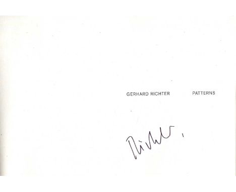 RICHTER GERHARD: (1932- ) German artist. Book signed, being a hardback edition of Patterns - Divided, Mirrored, Repeated, Fir