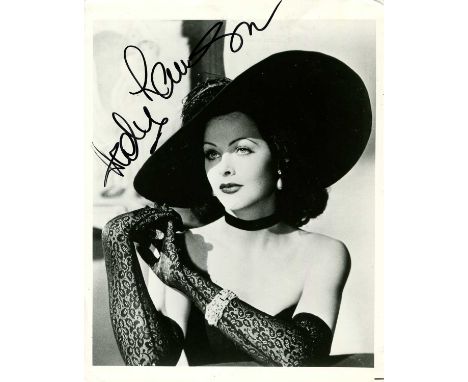 LAMARR HEDY: (1914-2000) Austro-Hungarian-born American actress. Signed 8 x 10 photograph of Lamarr in a head and shoulders p