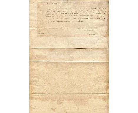 GROTIUS HUGO: (1583-1645) Dutch Humanist, Diplomat, Lawyer, Theologian, Jurist, Poet & Playwright. A rare A.L.S., H Grotius, 