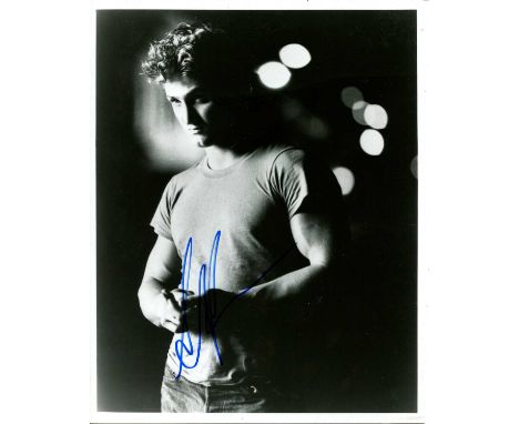 PENN SEAN: (1960- ) American Actor, Academy Award winner. Signed 8 x 10 photograph of a young Penn standing in a half-length 