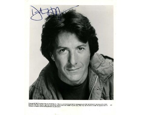 HOFFMAN DUSTIN: (1937- ) American actor, Academy Award winner. An excellent signed 8 x 10 photograph of Hoffman in a head and