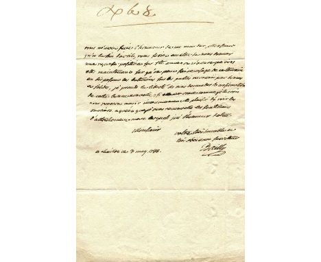 BAILLY JEAN SYLVAIN: (1736-1793) French Mathematician, Astronomer and the first Mayor of the city of Paris. Bailly was guillo