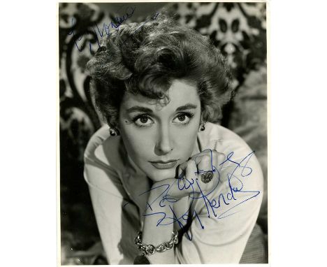 KENDALL KAY: (1927-1959) English actress. A scarce vintage signed and inscribed 8 x 10 photograph of Kendall in a head and sh