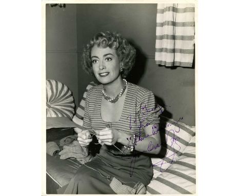 CRAWFORD JOAN: (1905-1977) American actress, Academy Award winner. Vintage signed and inscribed 8 x 10 photograph, an unusual