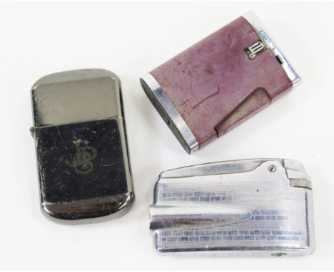 A JPS cigarette lighter by Hadson, together with two Ronson cigarette lighters. (3)  WE DO NOT POST THESE ITEMS IN HOUSE BUT 
