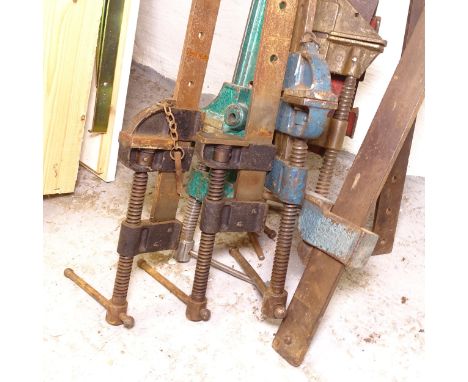 8 various sash clamps 