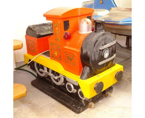 A sit-on steam engine arcade/fairground ride, L120cm 