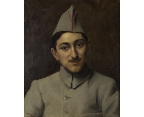 E Bourgeois 1918/Portrait of a Man in Uniform/ oil on canvas, 54.5cm x 45cm