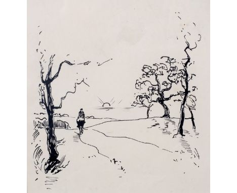Charles Walter Simpson (British 1885-1971)/Hunting Scene/ink, 19.5cm x 18cm CONDITION REPORT: ARR Artist's Resale Right may a
