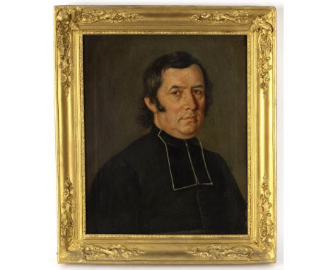 Continental School, Circa 1900/Portrait of a Priest/ oil on canvas, 50.5cm x 41cm 