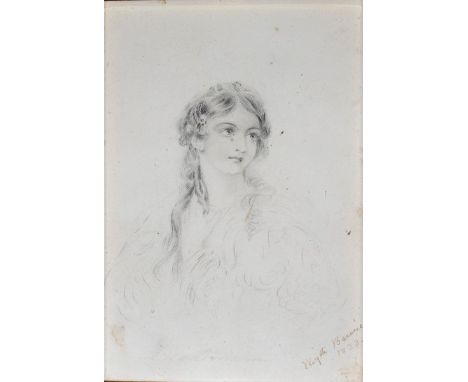 Elizabeth Barincole (19th Century)/Desdemona/signed and dated 1833/pencil, 14cm x 9.5cm and/19th Century English School/Beach