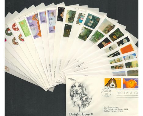 1998 Collection of 50 all different United States of America Official First Day Covers. Good condition Est.