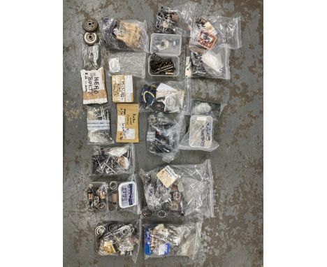 A large quantity of believed Pre-War BSA engine componentscomprising bearings; conrods and big ends; believed M24 valves and 