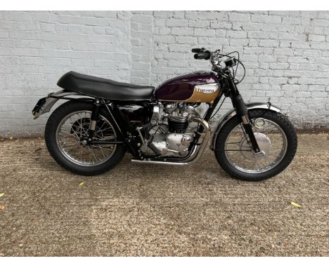 1966 Triumph 649cc T120TT Bonneville TT SpecialRegistration no. TRX 210DFrame no. T120TT DU46093Engine no. T120TT DU46903The 