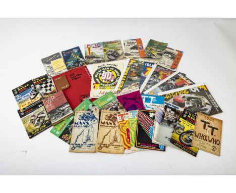 A large quantity of Isle of Man related memorabiliaincluding TT press kits; MCN special island issues; TT programmes from 195