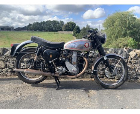 From the estate of the late David Atkinson c.1951 BSA 349cc Gold StarRegistration no. 227 XVGFrame no. CB32 3154 (see text)En