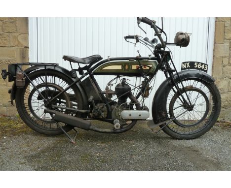 1924 BSA 349cc Model LRegistration no. NX 5643Frame no. 12487Engine no. 12287Introduced for 1923, the Model L, as it would co