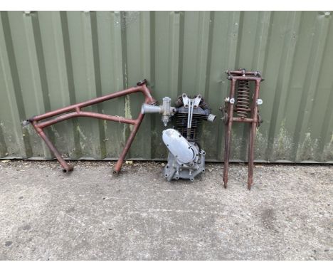 A believed Rudge 250 frameunnumbered, engine numbered Z201 with attached Amal carburettor and float chamber together with a p