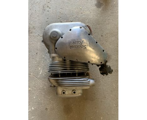 A 1952 Ariel Square Four enginenumbered TM 1004, condition and completeness unknown, close inspection advised. This lot is su