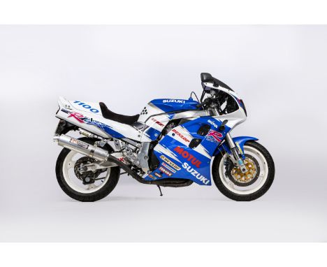 1994 Suzuki GSX-R1100WRegistration no. L240 EHBFrame no. GU75B-100081Engine no. U708-100097Suzuki re-wrote the 750-class rule