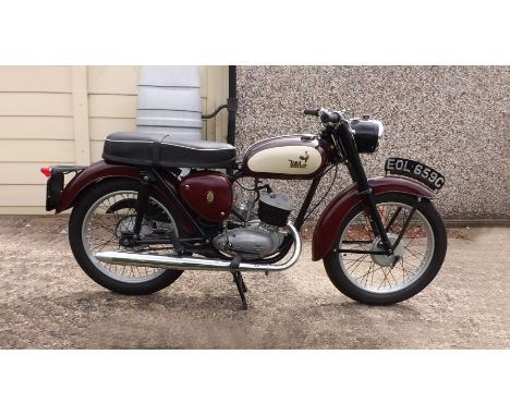 1965 BSA 173cc D7 Bantam SuperRegistration no. EOL 659CFrame no. D7 49556Engine no. FD7 8743The design of the Bantam came to 