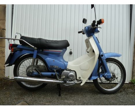 1995 Honda C90 CubRegistration no. N146 GNWFrame no. HA025305984Engine no. HA02E-2303689Introduced in 1958, Honda's classic C