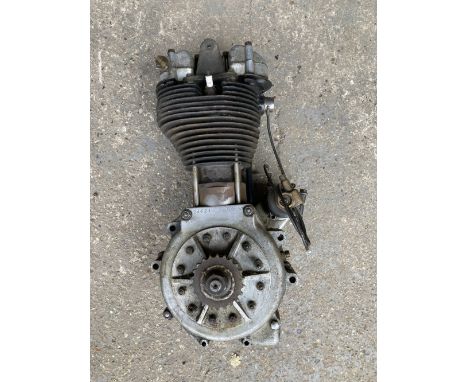 A Norton engineexhibiting some unusual modifications such as a barrel spacing; bolt up crankcase side and ignition components