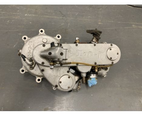 An EiCoH OHV speedway engine, circa 1967believed 350cc, with Mitsubishi magneto and a 32mm Amal Concentric. Unnumbered. Belie