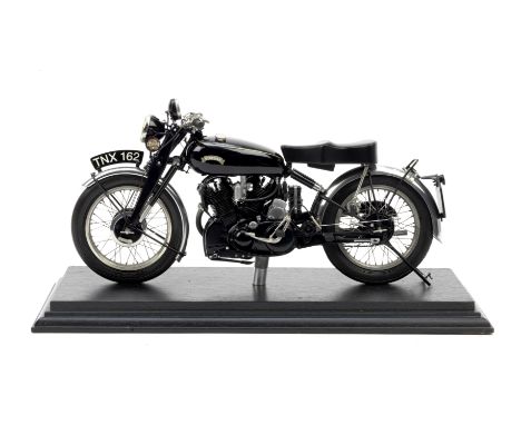 A 1:9 scale hand-built model of a 1950 Vincent 'Black Shadow' Series Cprofessionally assembled from white metal kit by Classi