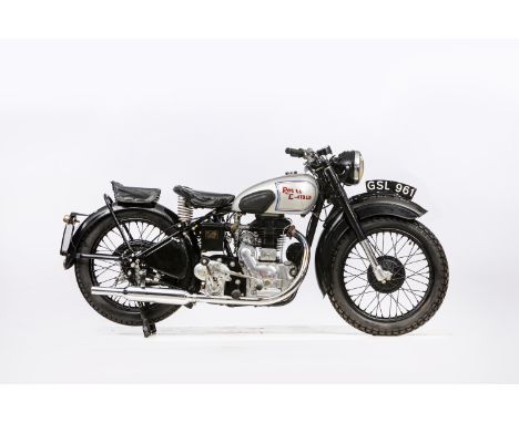 1948 Royal Enfield 346cc Model GRegistration no. GSL 961Frame no. G 15658Engine no. 19930 (see text)Royal Enfield's range for