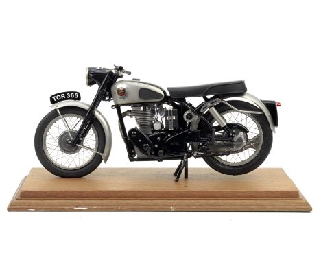 A 1:9 scale hand-built model of a 1958 Velocette Venom 500professionally assembled from white metal kit by Classic Model Moto