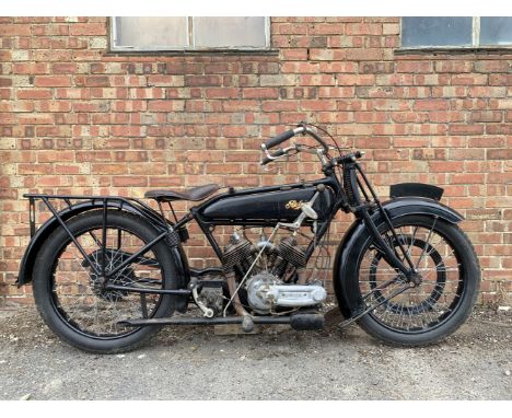 1925 Raleigh 799cc Model 12Registration no. KM 189Frame no. 1654Engine no. V1644•Rare Raleigh twin-cylinder model•An older re