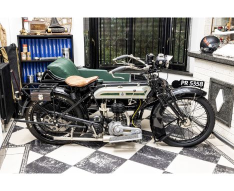 1925 Triumph 550cc Model SD &amp; Gloria SidecarRegistration no. PR 5358Frame no. 312873Engine no. 104127 10R•An older restor