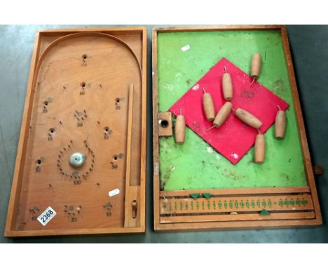 A vintage bagatelle &amp; bar skittles 