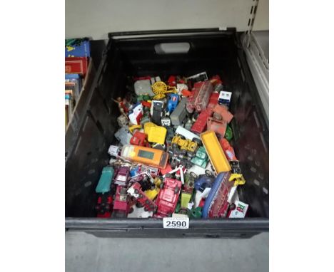 A Large box of playroom diecast including Matchbox &amp; Corgi 