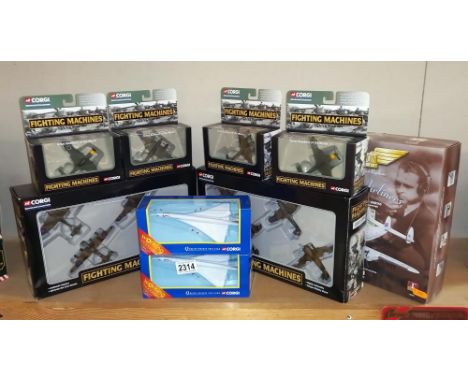 A quantity of Corgi fighting machines boxed CFS 10004 x 2, CS90367 x 2, CS90368 x 2 &amp; 2 Corgi Concorde 59902 x 2 