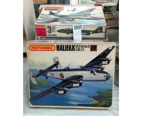 7 boxed Matchbox aeroplane model kits 1:72 scale believed to be complete 