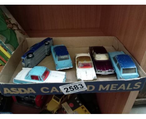 A tray of Corgi saloon cars including triumph Austin &amp; Mercedes 