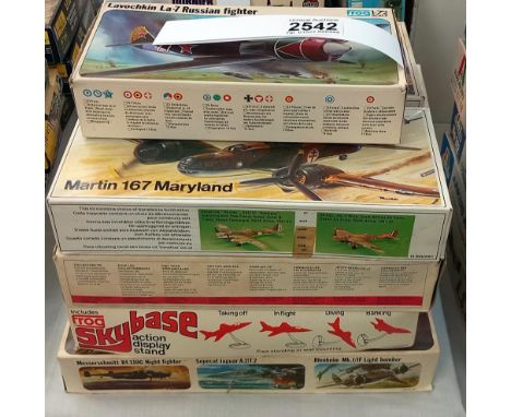 9 boxed frog aeroplane model kits 1:72 scale believed to be complete 