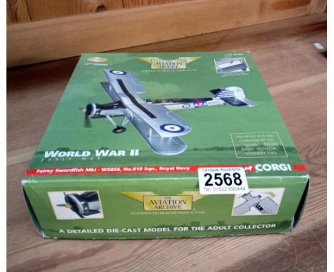 A Corgi aviation archive AA36202 1/71 scale Fairey swordfish 