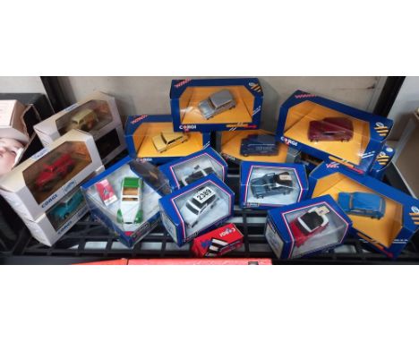 A quantity of boxed mainly Corgi mini diecast models including Citroen 2CV etc 
