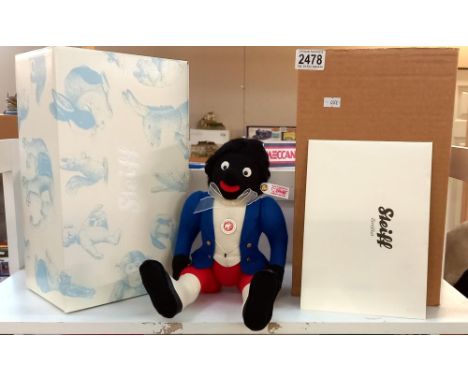 A box of limited edition Steiff Golly no 139 - 1909  height is 30cm with certificate &amp; box 