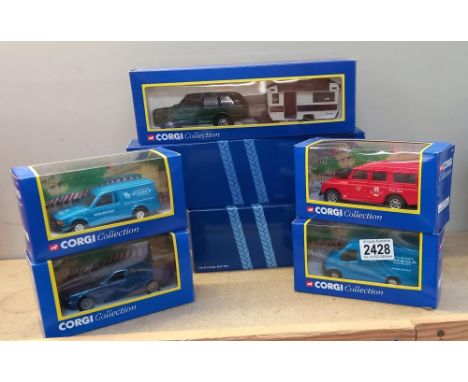 A quantity of boxed Corgi collection vehicles including BMW 525, Land Rover, Ford Transit etc &amp; Corgi classics Weetabix l