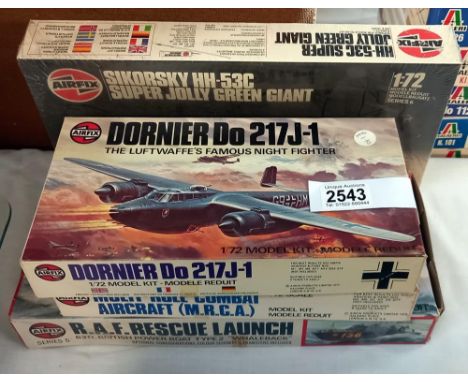 4 boxed Airfix aeroplane model kits 1:72 scale believed to be complete 