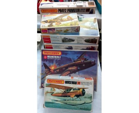 8 boxed Matchbox aeroplane model kits 1:72 scale, believed to be complete 