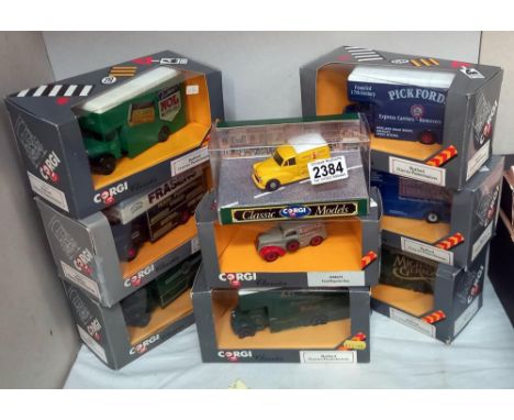 9 Boxed Corgi Classics removal vans 