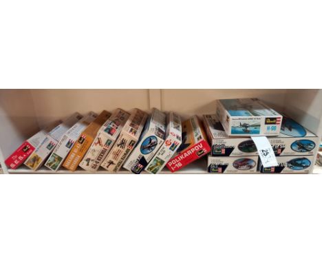 12 boxed Revell aeroplane model kits 1:72 scale believed to be complete 