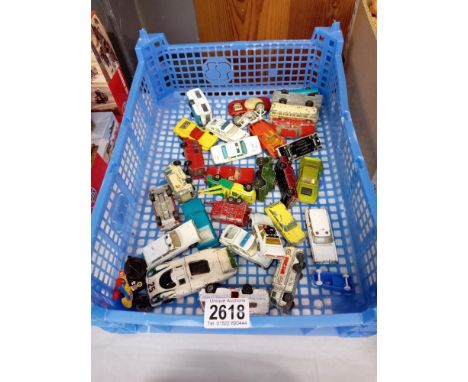 A tray of Matchbox &amp; Corgi juniors cars 