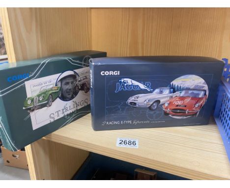 A Corgi 97681 stirlings choice &amp; 97701 Racing E-Type super car 